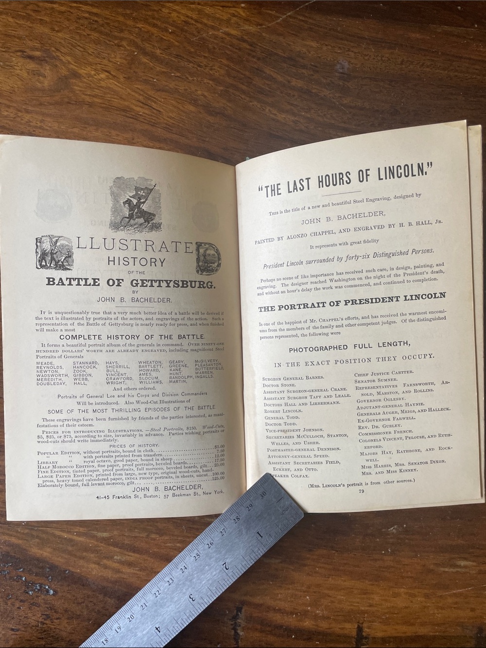 Gettysburg 1878 Guide Book John Bachelder Green Cloth Hardcover Antique Vintage - Picture 12 of 16